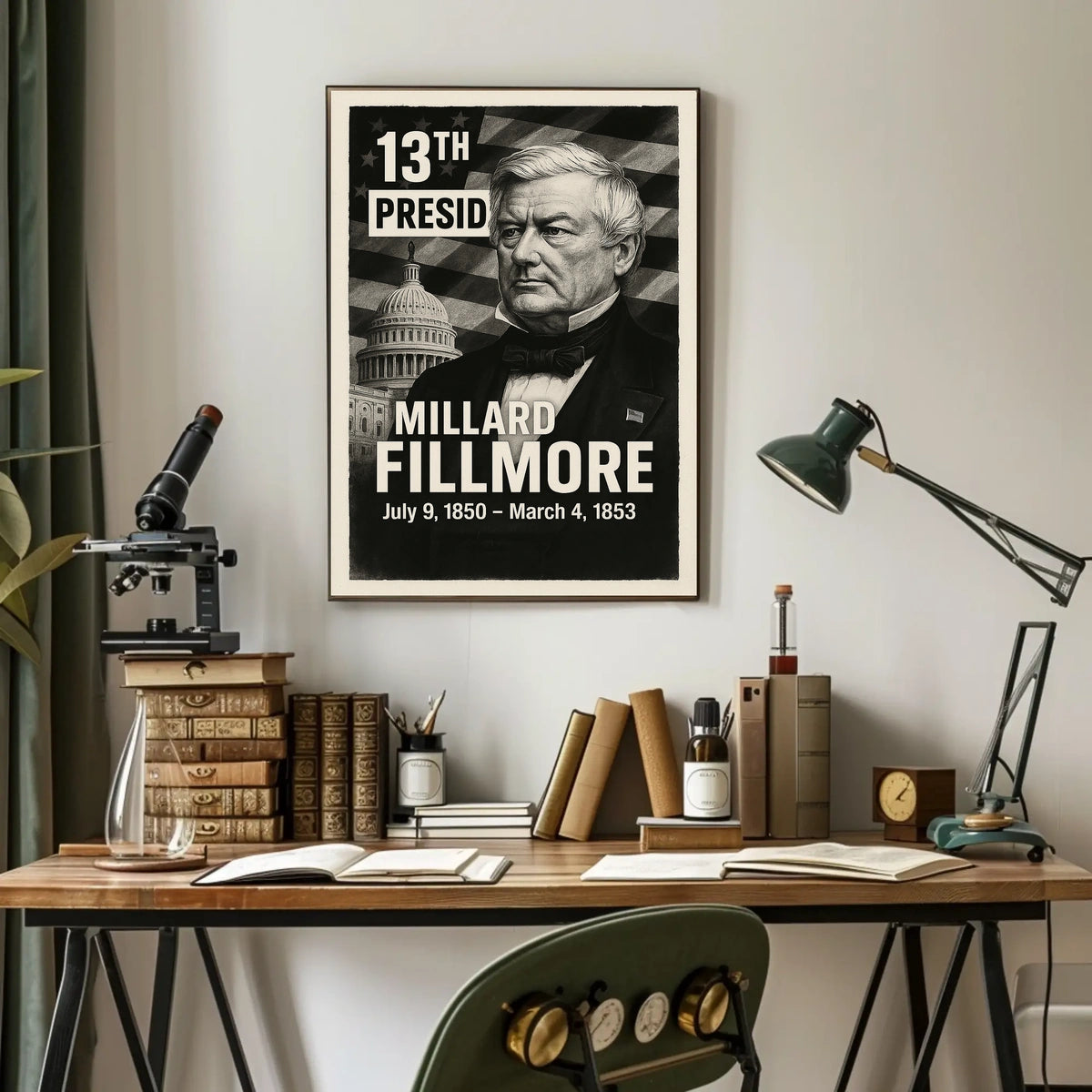 Millard Fillmore 13th President of the United States Digital Montaje Poster
