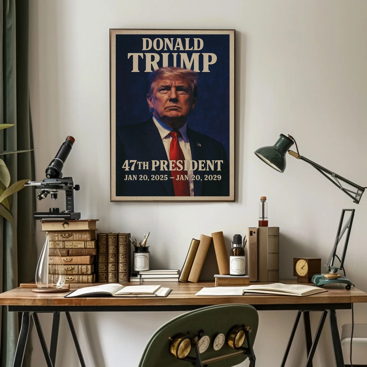 Trump Determined Visionary Futurism Digital Patriot Poster