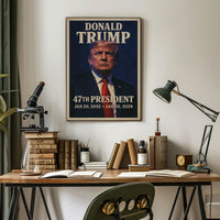 Trump Determined Visionary Futurism Digital Patriot Poster