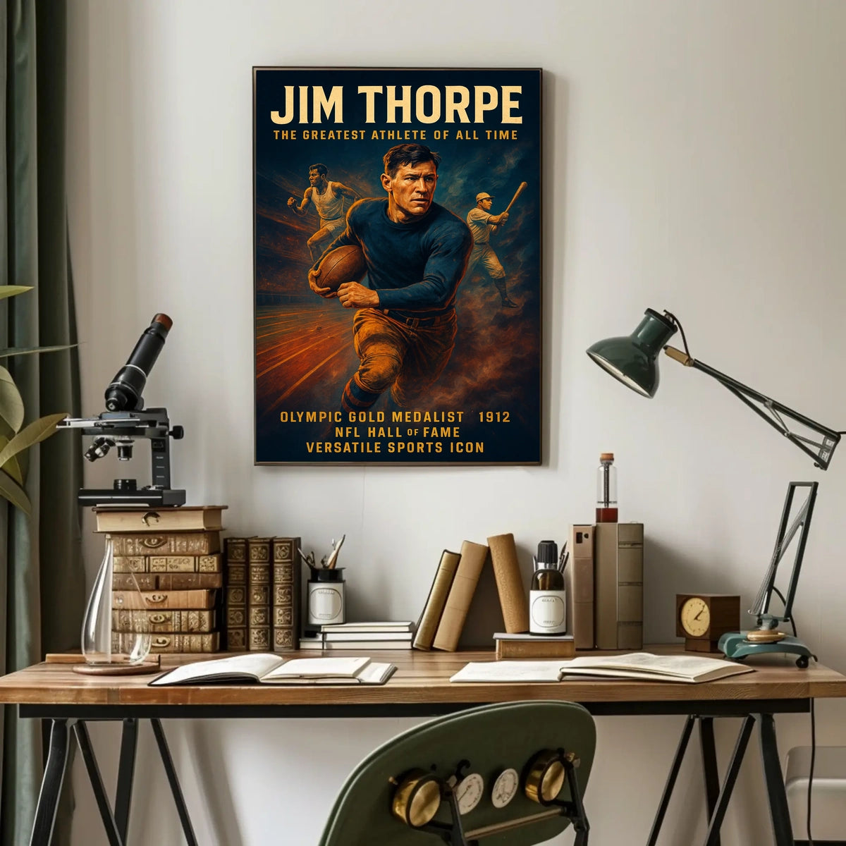Jim Thorpe Legendary Sports Icon Poster