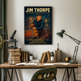 Jim Thorpe Legendary Sports Icon Poster