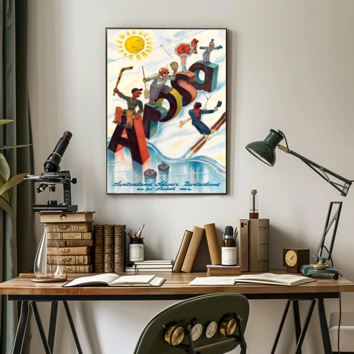 Winter Fun In Switzerland Poster