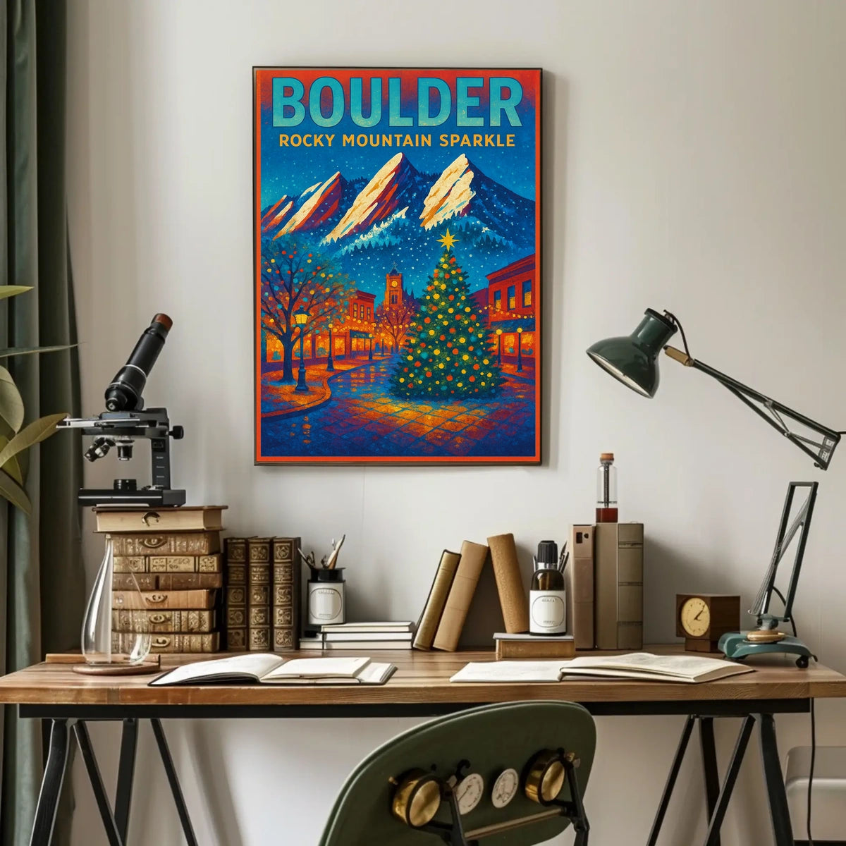 Boulder Rocky Mountain Sparkle Poster