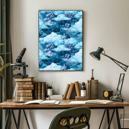 Majestic Mountain Clouds Wall Art Print