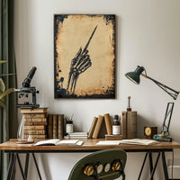 Skeleton Hand Poised Artwork: Abstract or Pop Culture Poster