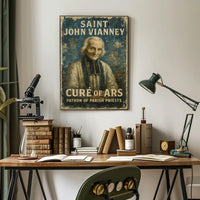 Saint John Vianney Revered Clerical Art Poster