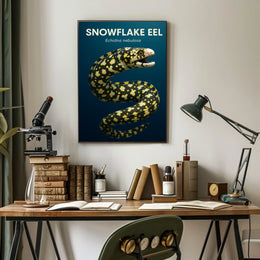 Snowflake Eel Echidna nebulosa Poster