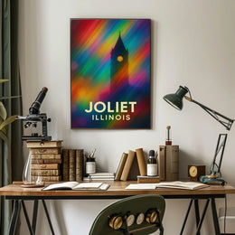 Joliet Cityscape Impressionism Wanderlust Poster