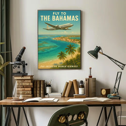 Fly to the Bahamas with Pan American World Airways Poster