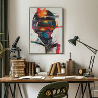 Futuristic Racer Art Print Poster for Home Decor and Wall Decoration PosterGoat