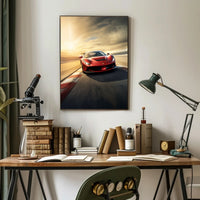 Speed and Elegance on Track Poster PosterGoat