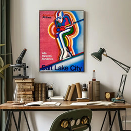 Skiing in Salt Lake City Poster