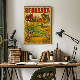 Nebraska A Journey Through Heritage Poster