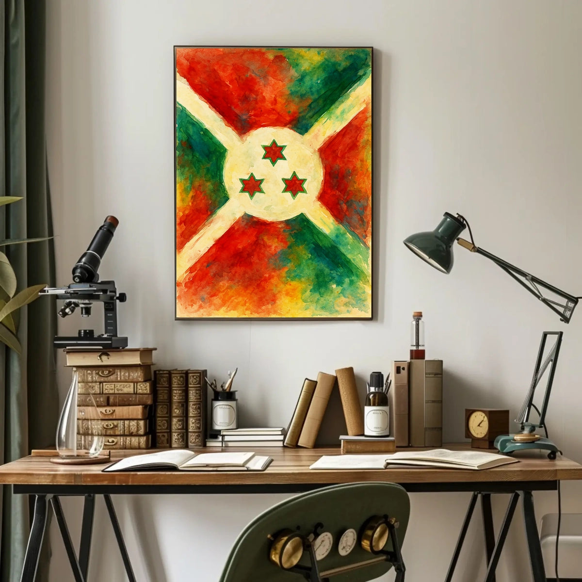 Vibrant Abstract Flag Abstract Poster