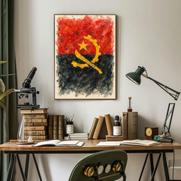 Angolan Flag Art Poster