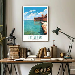 Dry Tortugas Travel Poster Vintage Wall Art Print