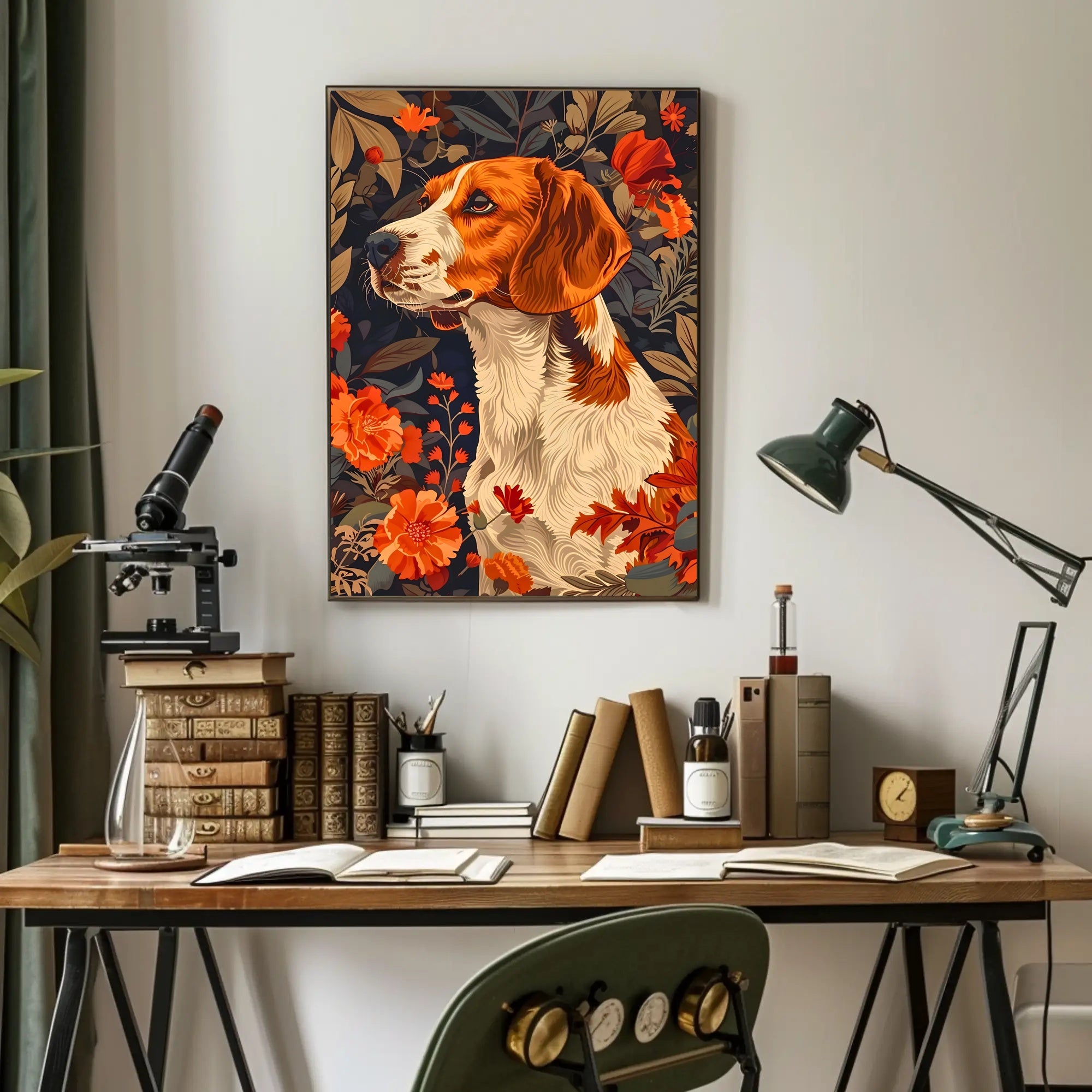 Autumn Canine Elegance Wall Art Print
