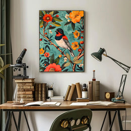 Vibrant Nature Wall Art Print with Flowers