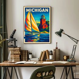 Michigan Coastal Adventure Poster