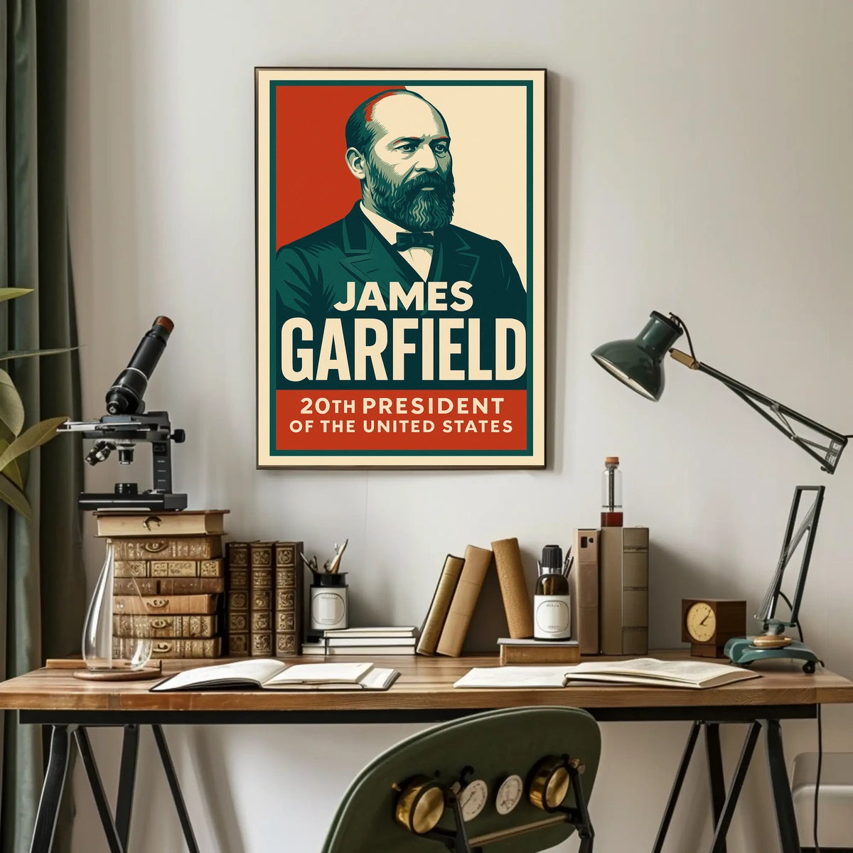 James Garfield 20th President Realism Timeless Poster