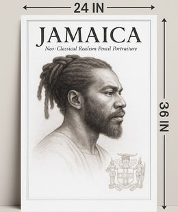 Jamaica NeoClassical Realism Portrait Poster PosterGoat