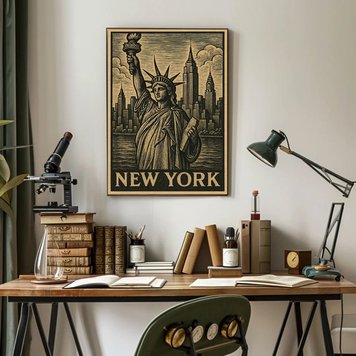 New York Iconic Skyline Poster