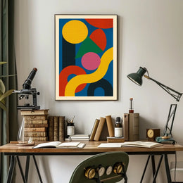 Abstract Geometric Composition Poster