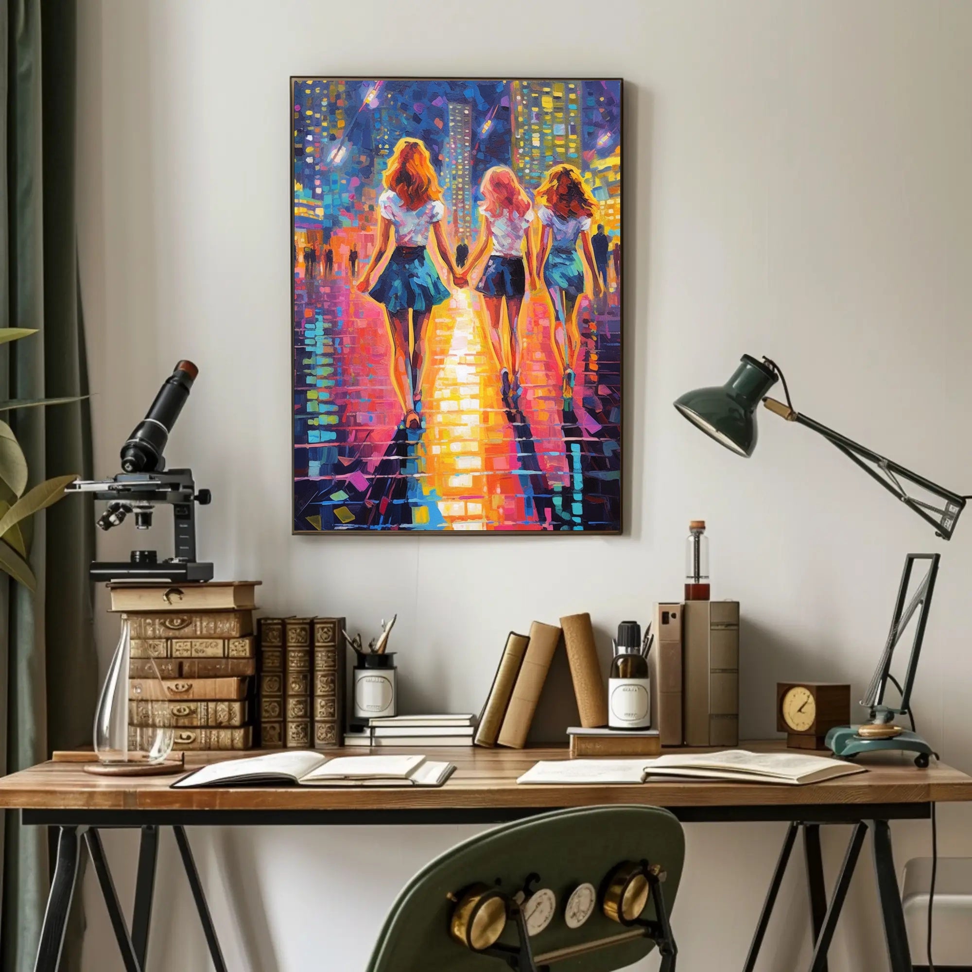 Vibrant City Stroll Poster