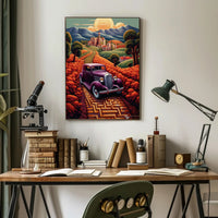 Vintage Journey Through a Dreamscape Poster