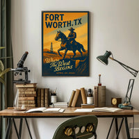 Fort Worth, TX Where the West Begins Poster PosterGoat