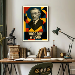 Woodrow Wilson 28th President of the United States Abstract Pop Poster