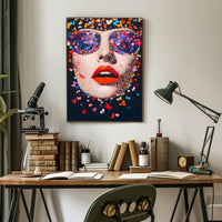 Butterfly Visage Poster Vibrant Pop Art Wall Print