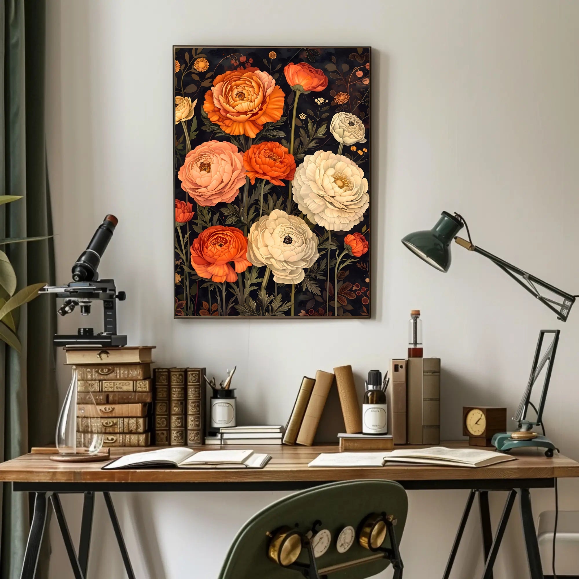 Floral Elegance Wall Art Print for Home Decor