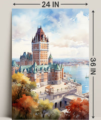 Majestic Castle By The Water Poster