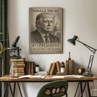 Donald Trump Reflective Leader at the Capitol Poster