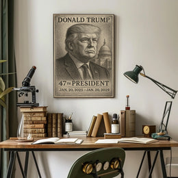 Donald Trump Reflective Leader at the Capitol Poster