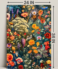 Vibrant Floral Symphony William Morris Art Poster