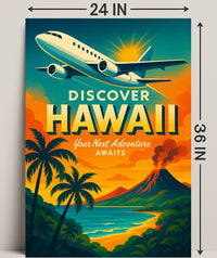 Discover Hawaii Travel Poster Adventure Awaits PosterGoat