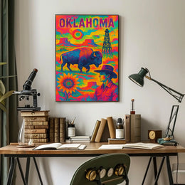 Oklahoma A Vibrant Tribute Poster