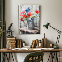 Vintage Galvanized Watering Can Classic Farmhouse Poster
