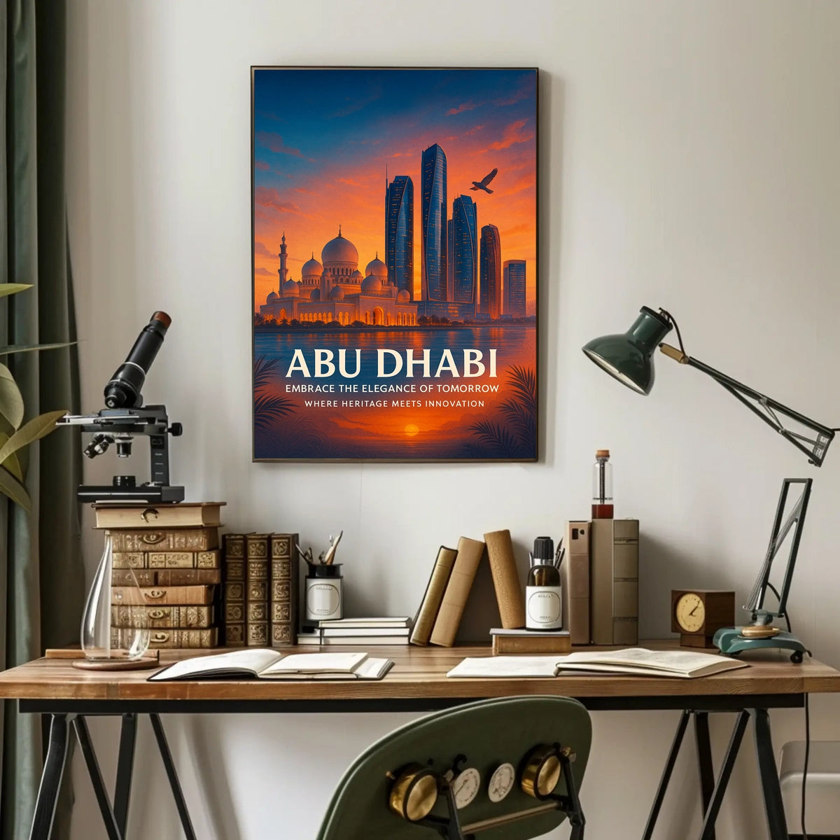 Abu Dhabi Elegance Heritage Meets Innovation Cityscape Poster