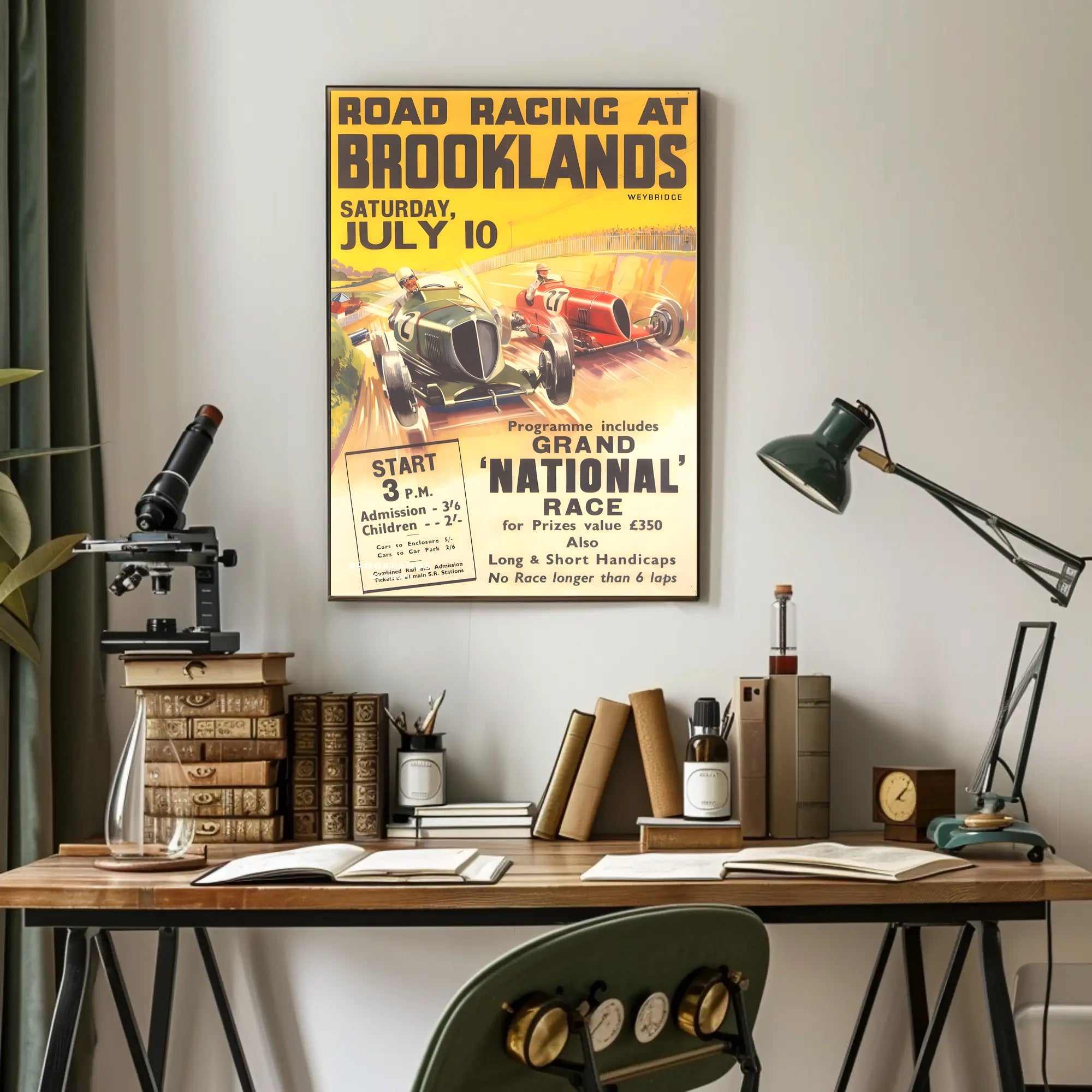 Road Racing at Brooklands Poster