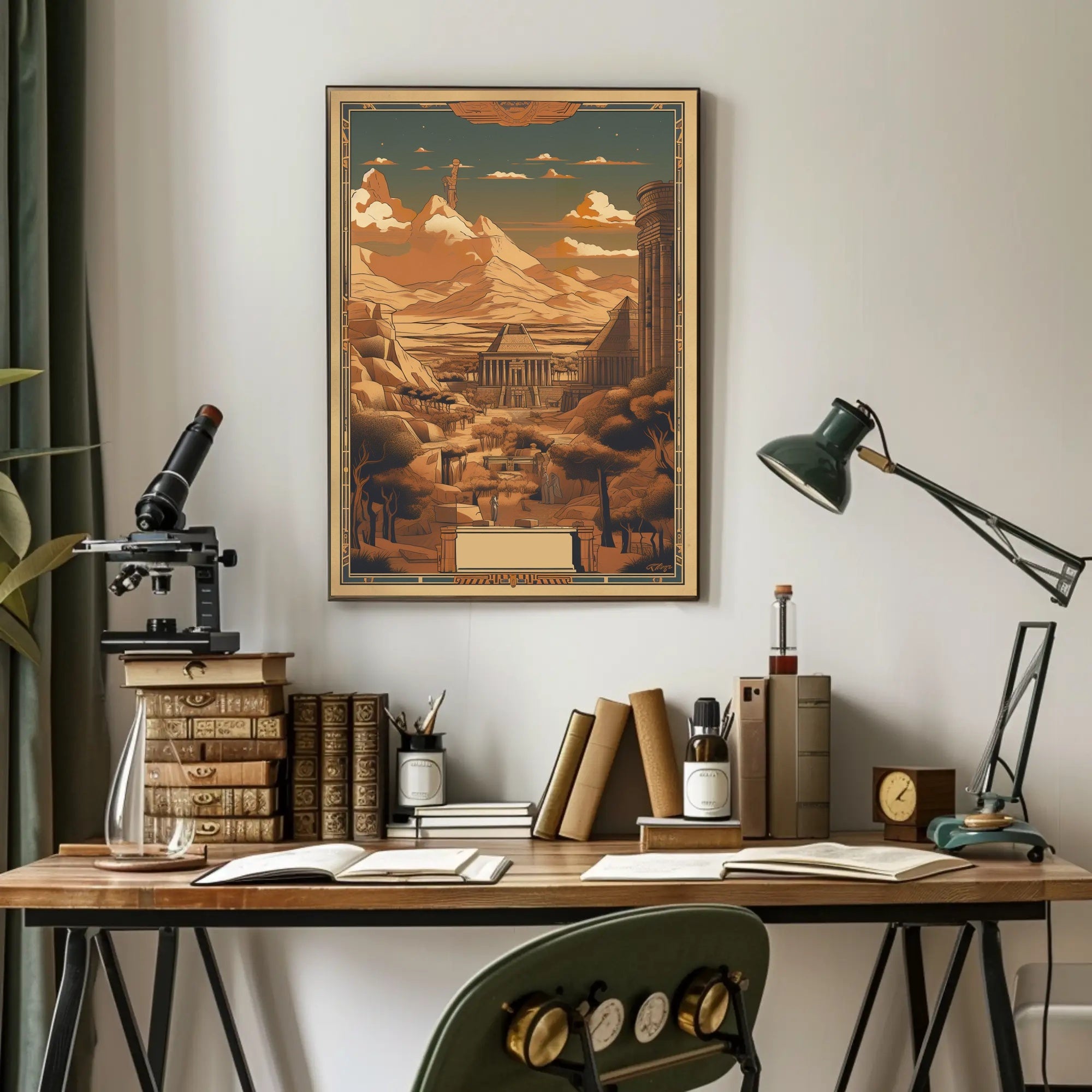 Ancient Mystical Landscape Poster