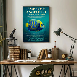 Emperor Angelfish A Jewel of the Reef Poster
