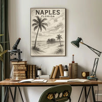 Naples Florida Coastal Serenity Poster Gulf Coast Wall Art