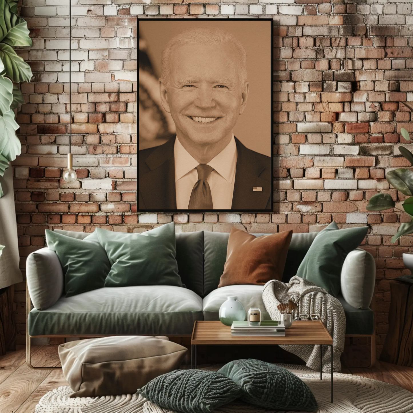 Joe Biden 46th President Sepia Photo