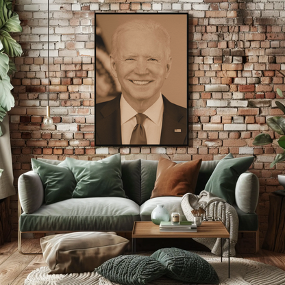 Joe Biden 46th President Sepia Photo