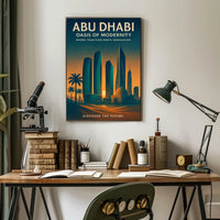 Abu Dhabi Cityscape Tradition Meets Innovation Travel Poster