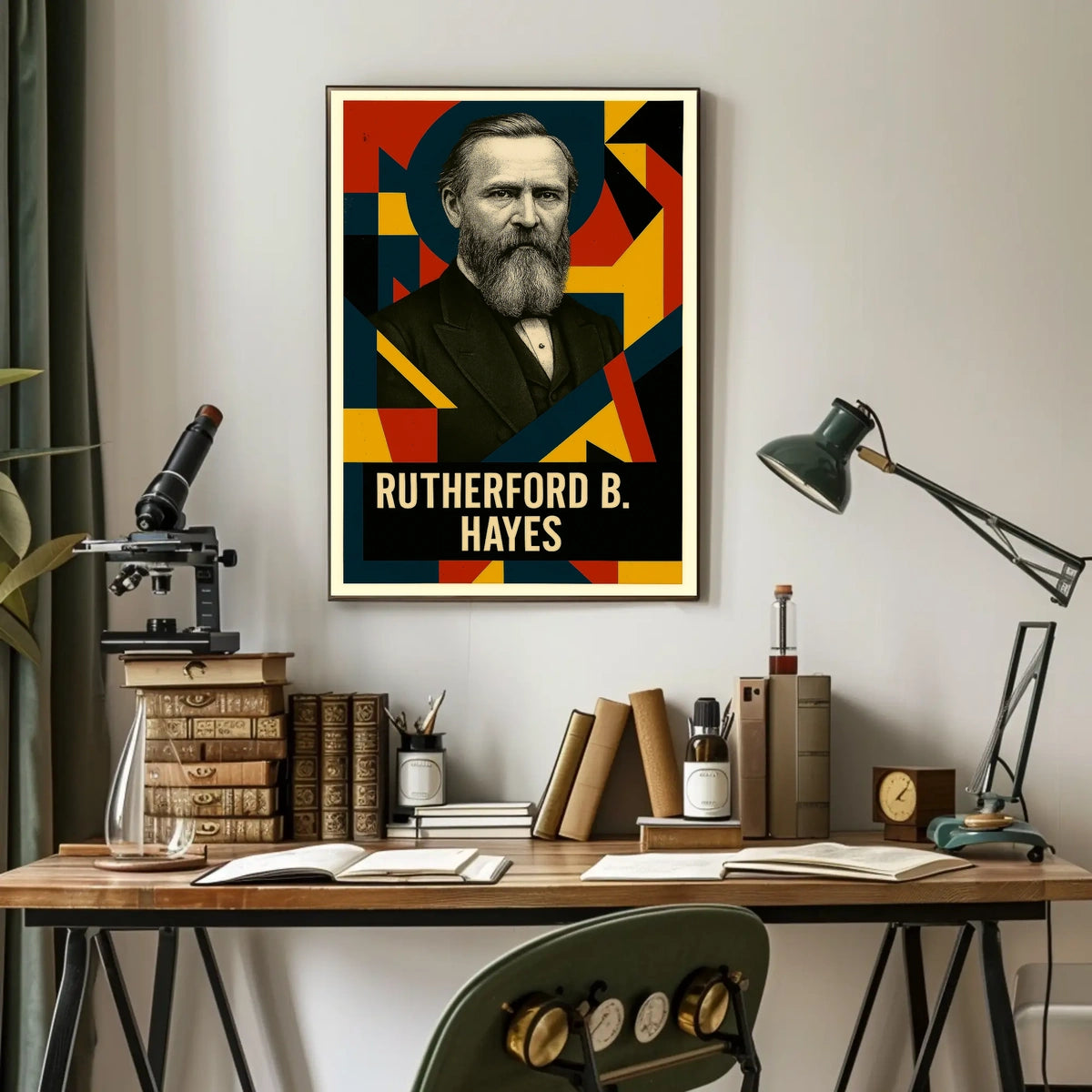 Rutherford B. Hayes 19th President of the United States Abstract Pop Poster