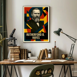 Rutherford B. Hayes 19th President of the United States Abstract Pop Poster